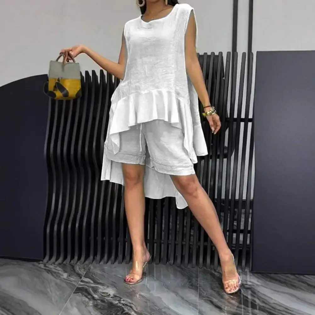 Женский комплект из двух предметов из хлопка и льна, топ без рукавов с рюшами и шнурком, летняя повседневная одежда, женская одежда в стиле ретро
Женский комплект из двух предметов из хлопка и льна, топ без рукавов с рюшами и шнурком, летняя повседневная одежда, женская одежда в стиле ретро