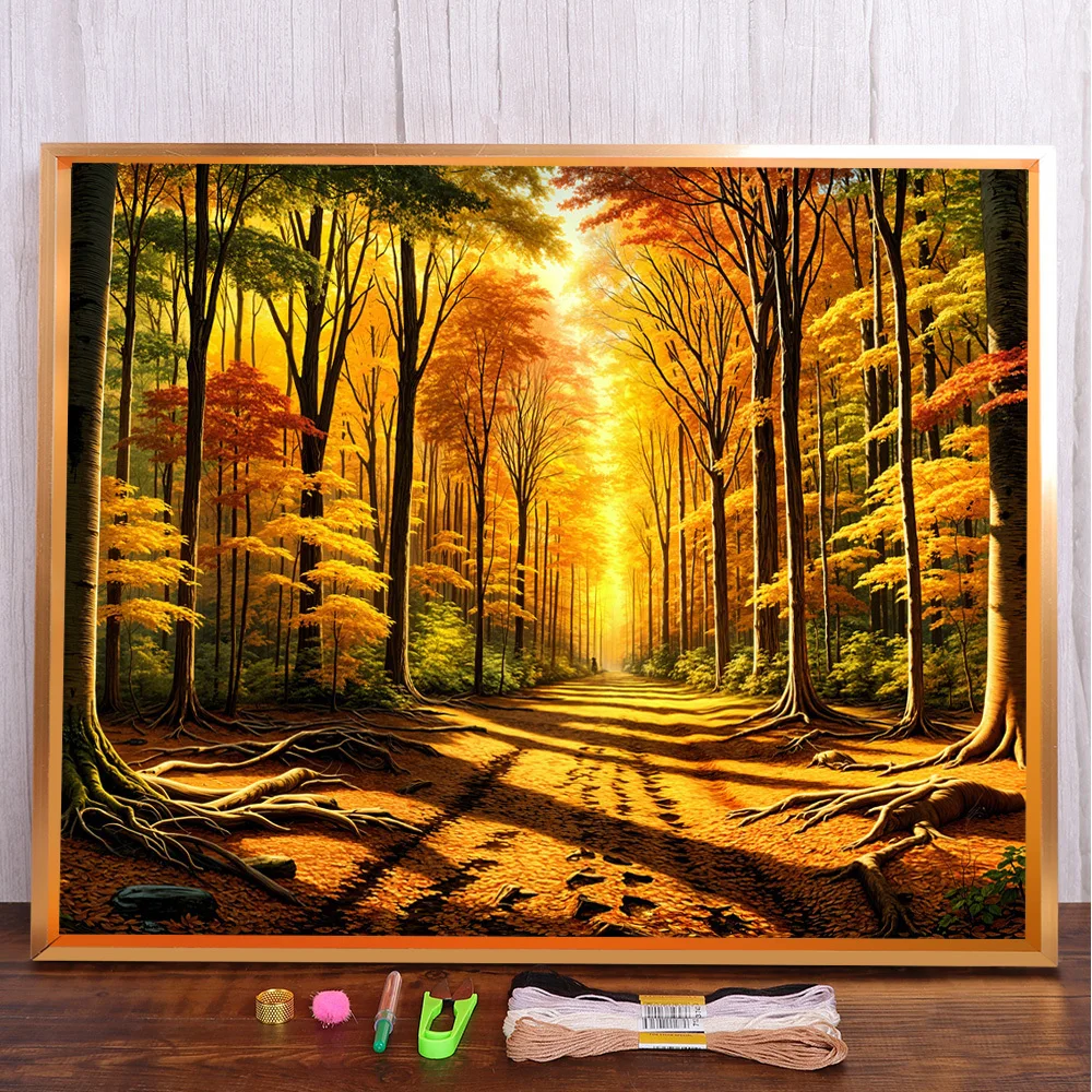 Landscape Autumn Forest Pre-Printed 11CT Cross-Stitch Set DIY Embroidery Hobby Sewing Handicraft Craft Jewelry Counted Package
Landscape Autumn Forest Pre-Printed 11CT Cross-Stitch Set DIY Embroidery Hobby Sewing Handicraft Craft Jewelry Counted Package