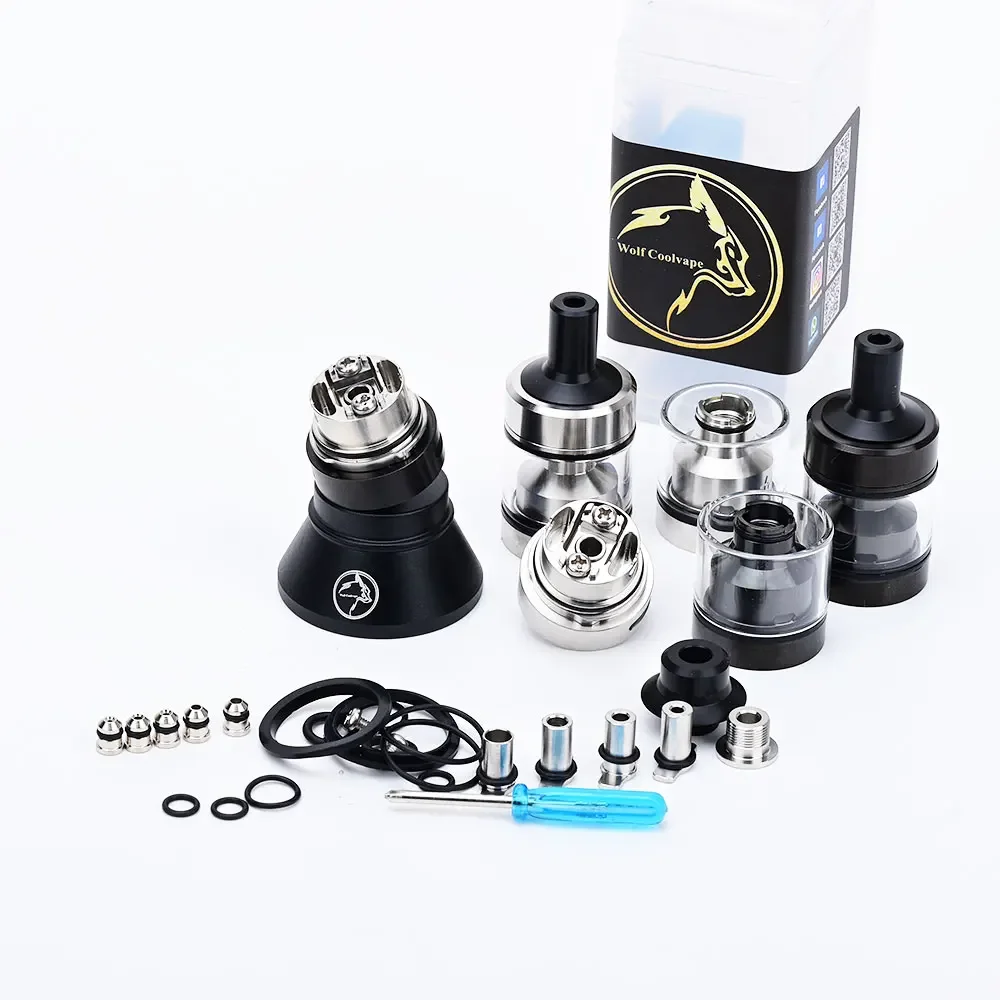 Штатив 2 RTA Tank от WolfCoolVape | Восстанавливаемый распылитель 2,0 мл 22 мм MTL AirPins
Штатив 2 RTA Tank от WolfCoolVape | Восстанавливаемый распылитель 2,0 мл 22 мм MTL AirPins