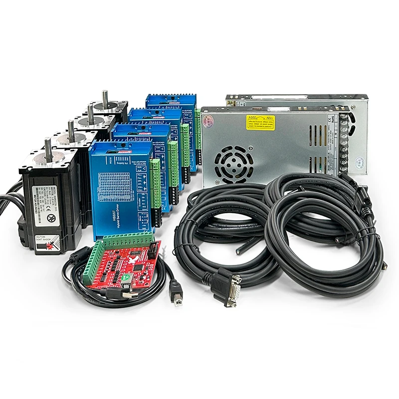 CNC 4 Axis Nema23 2NM Closed Loop Nema 23 Stepper Motor and HSS57 Driver Cnc Controller Power Supply Kit
CNC 4 Axis Nema23 2NM Closed Loop Nema 23 Stepper Motor and HSS57 Driver Cnc Controller Power Supply Kit