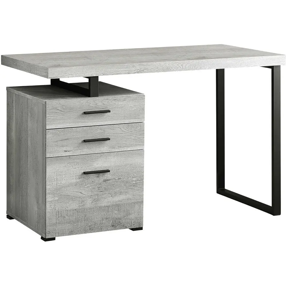 48 Grey Reclaimed Wood Desk with Side Cabinet - Left or Right Setup
48 Grey Reclaimed Wood Desk with Side Cabinet - Left or Right Setup