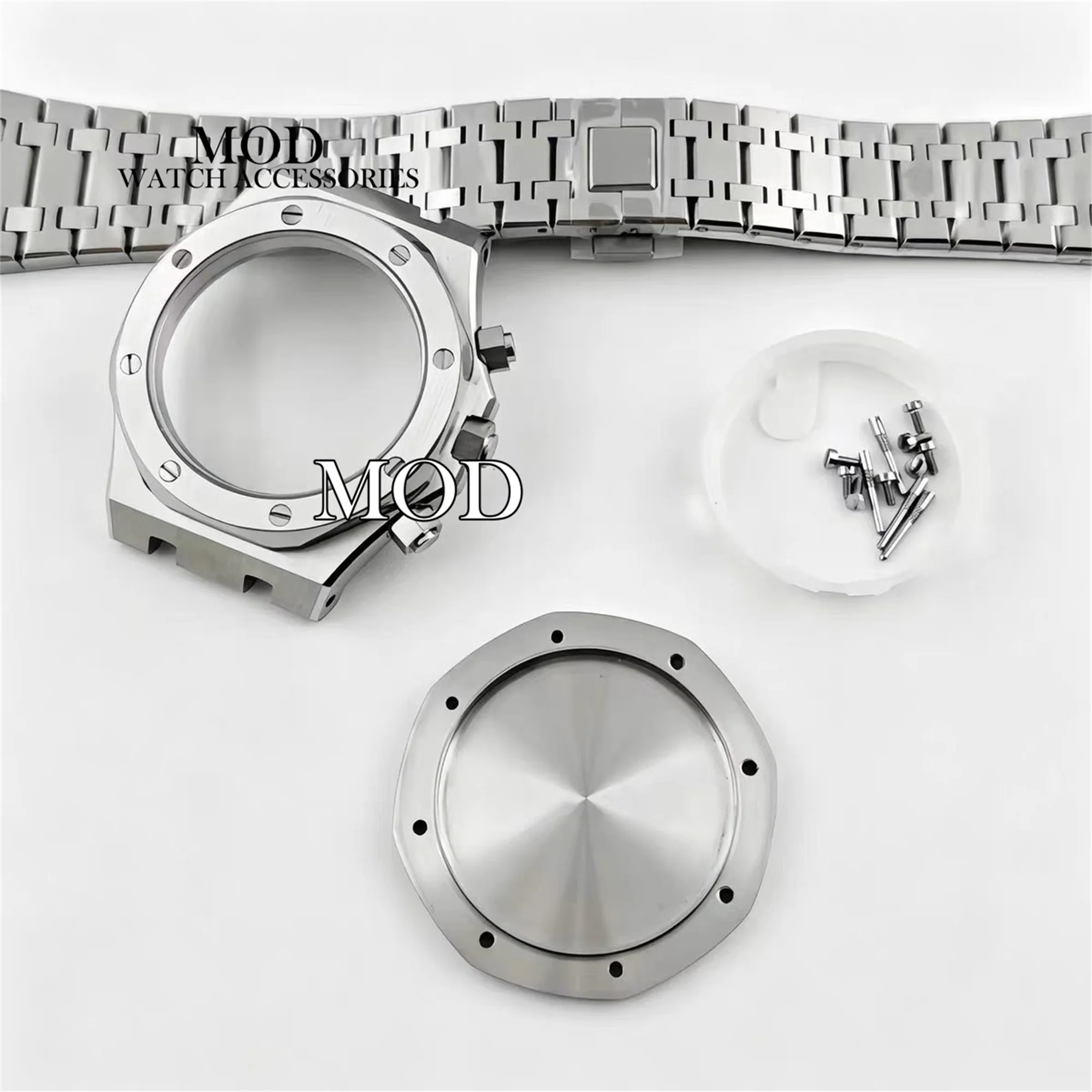 41mm NH35 Watch Case Strap Sapphire Glass 100M Waterproof for Royal oak NH35 NH36 movement 31.8mm Dial Stainless Steel Bracelet
41mm NH35 Watch Case Strap Sapphire Glass 100M Waterproof for Royal oak NH35 NH36 movement 31.8mm Dial Stainless Steel Bracelet