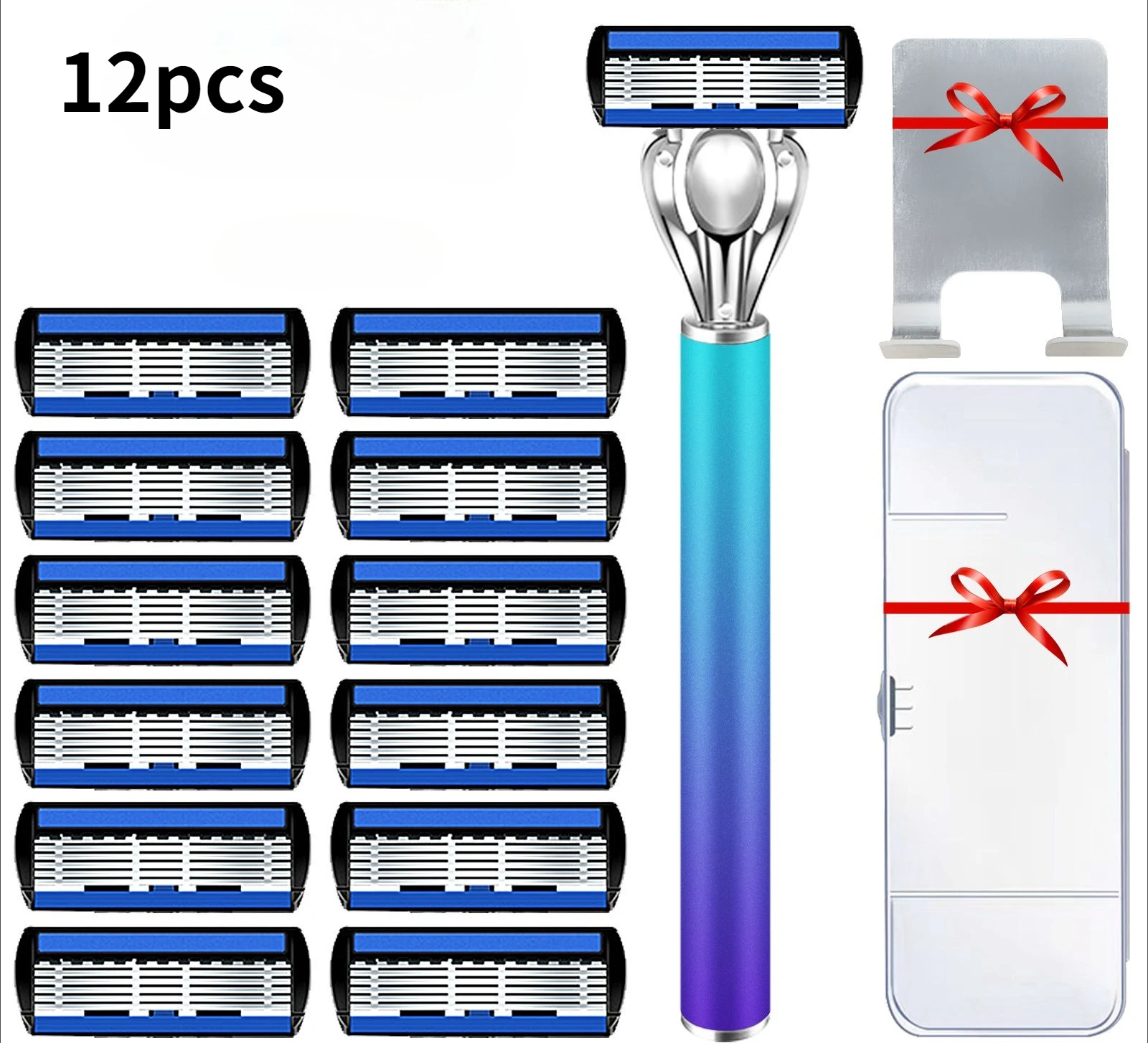 Gradient Color Shaver Handle 6-layer Blade Men's Manual Shaver with Hanging Rack and Storage Box
Gradient Color Shaver Handle 6-layer Blade Men's Manual Shaver with Hanging Rack and Storage Box