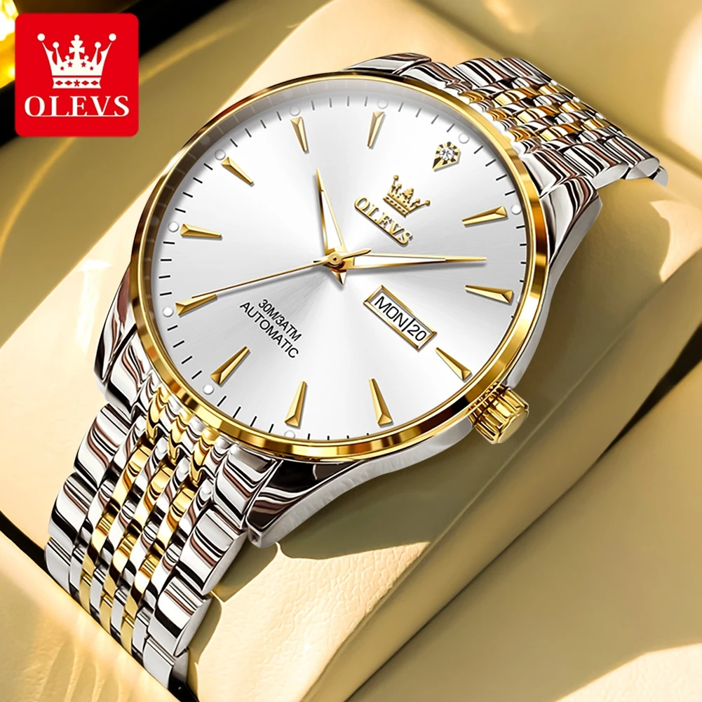 OLEVS 6635 Men Watch Dual Calendar Simplicity Dial Waterproof Luminous High Quality Stainless steel Automatic Mechanical Watches
OLEVS 6635 Men Watch Dual Calendar Simplicity Dial Waterproof Luminous High Quality Stainless steel Automatic Mechanical Watches