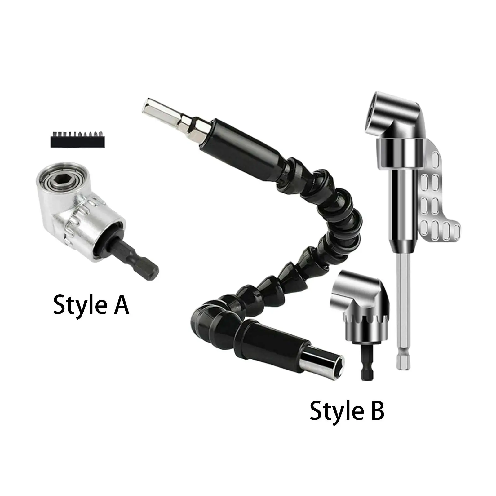 105 Degree Right Angle Drill Adapter Rustproof Attachment Magnetic 1/4" Hex Shank Screwdriver Angled Bit Holder for Repair
105 Degree Right Angle Drill Adapter Rustproof Attachment Magnetic 1/4" Hex Shank Screwdriver Angled Bit Holder for Repair