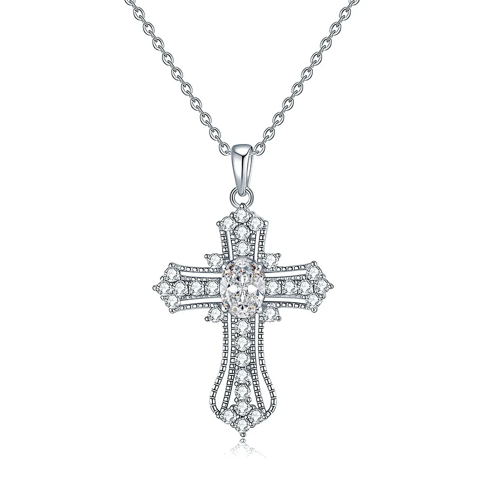 1 carat egg-shaped moissanite necklace 925 sterling silver cross pendant necklace women's high-quality jewelry
1 carat egg-shaped moissanite necklace 925 sterling silver cross pendant necklace women's high-quality jewelry