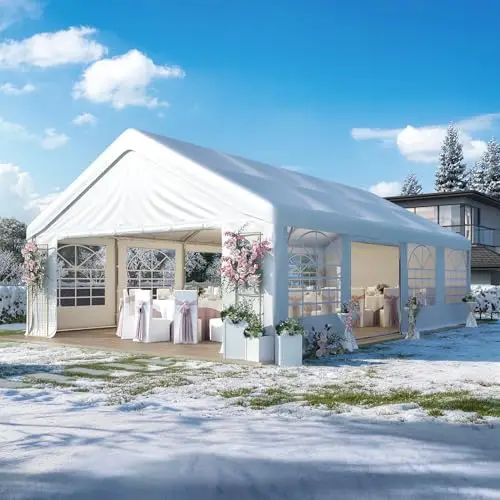 20' x 30' Canopy Party Tent & Carport - Heavy Duty Outdoor Wedding Gazebo with 4 Sand Bags, Event Shelter Canopy for
20' x 30' Canopy Party Tent & Carport - Heavy Duty Outdoor Wedding Gazebo with 4 Sand Bags, Event Shelter Canopy for