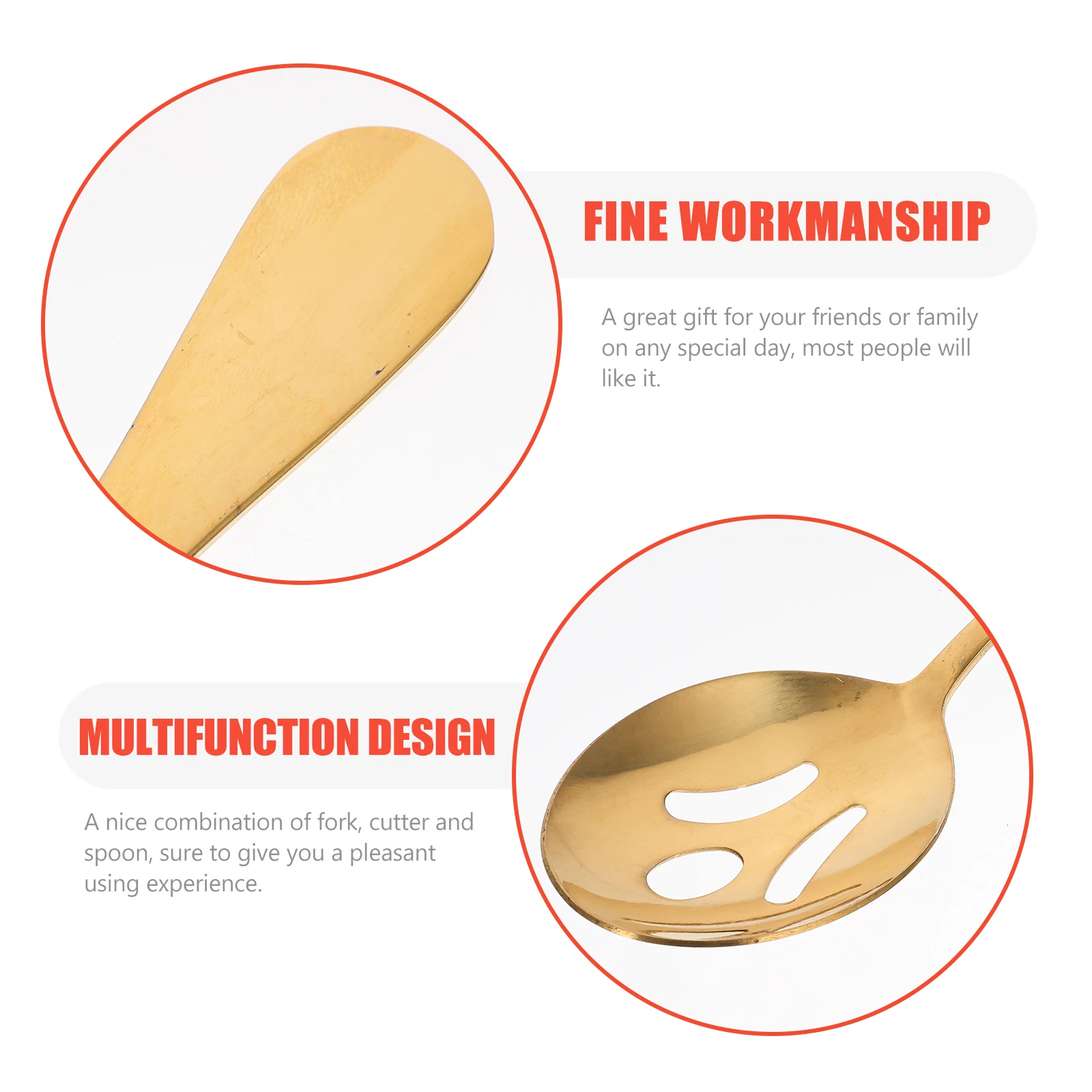 Golden Public Spoon Set Stainless Steel Utensils Fork Spoon Kitchen Supplies Serving Set Portable Tableware
Golden Public Spoon Set Stainless Steel Utensils Fork Spoon Kitchen Supplies Serving Set Portable Tableware