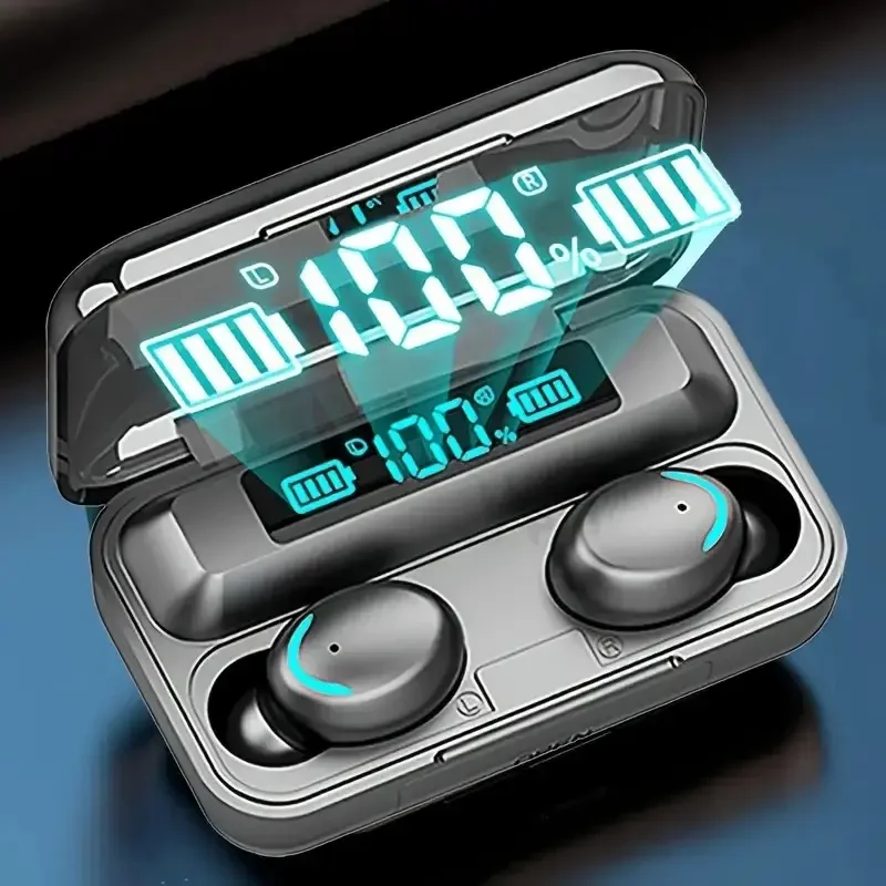 F9 wireless Bluetooth earphones with large capacity charging case, long battery life, low latency, digital display earphones
F9 wireless Bluetooth earphones with large capacity charging case, long battery life, low latency, digital display earphones