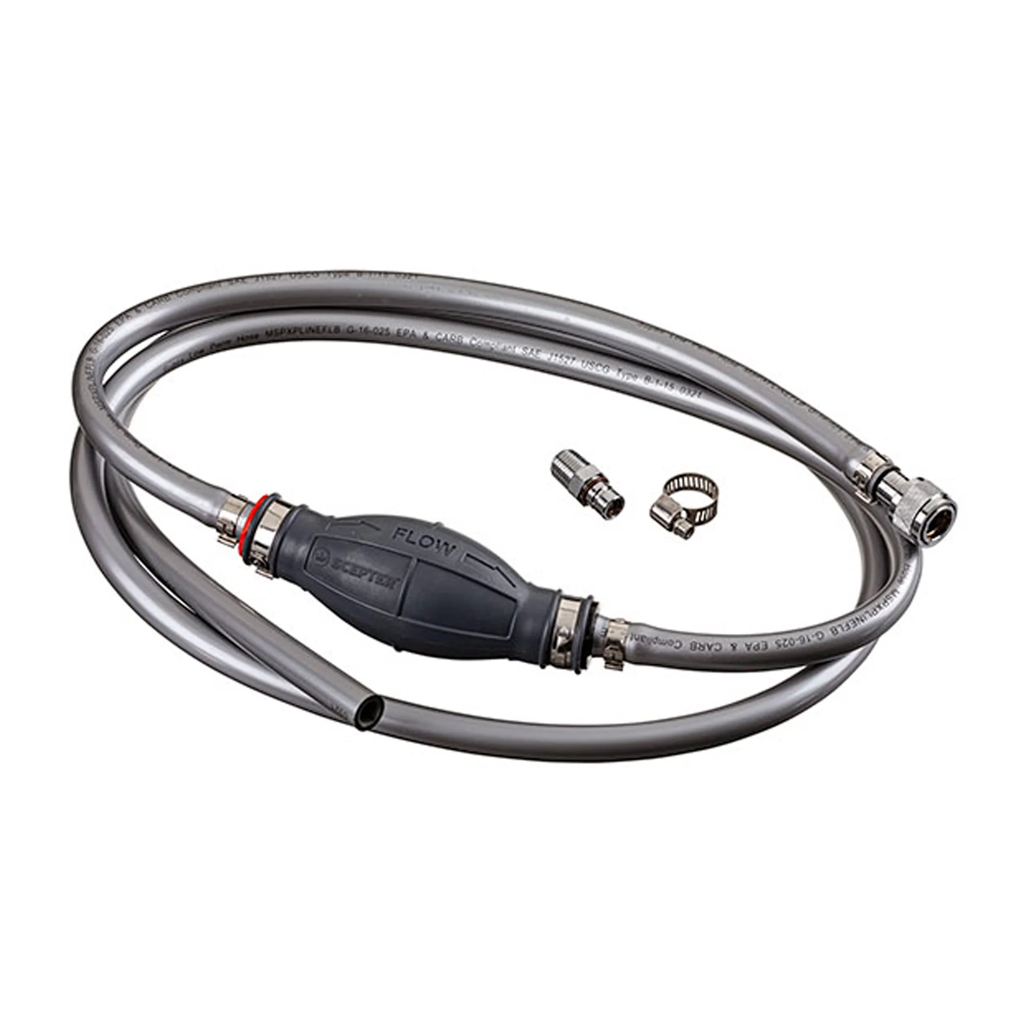 Universal marine fuel line assembly kit with 3/8 inch fittings for tanks and engines
Universal marine fuel line assembly kit with 3/8 inch fittings for tanks and engines