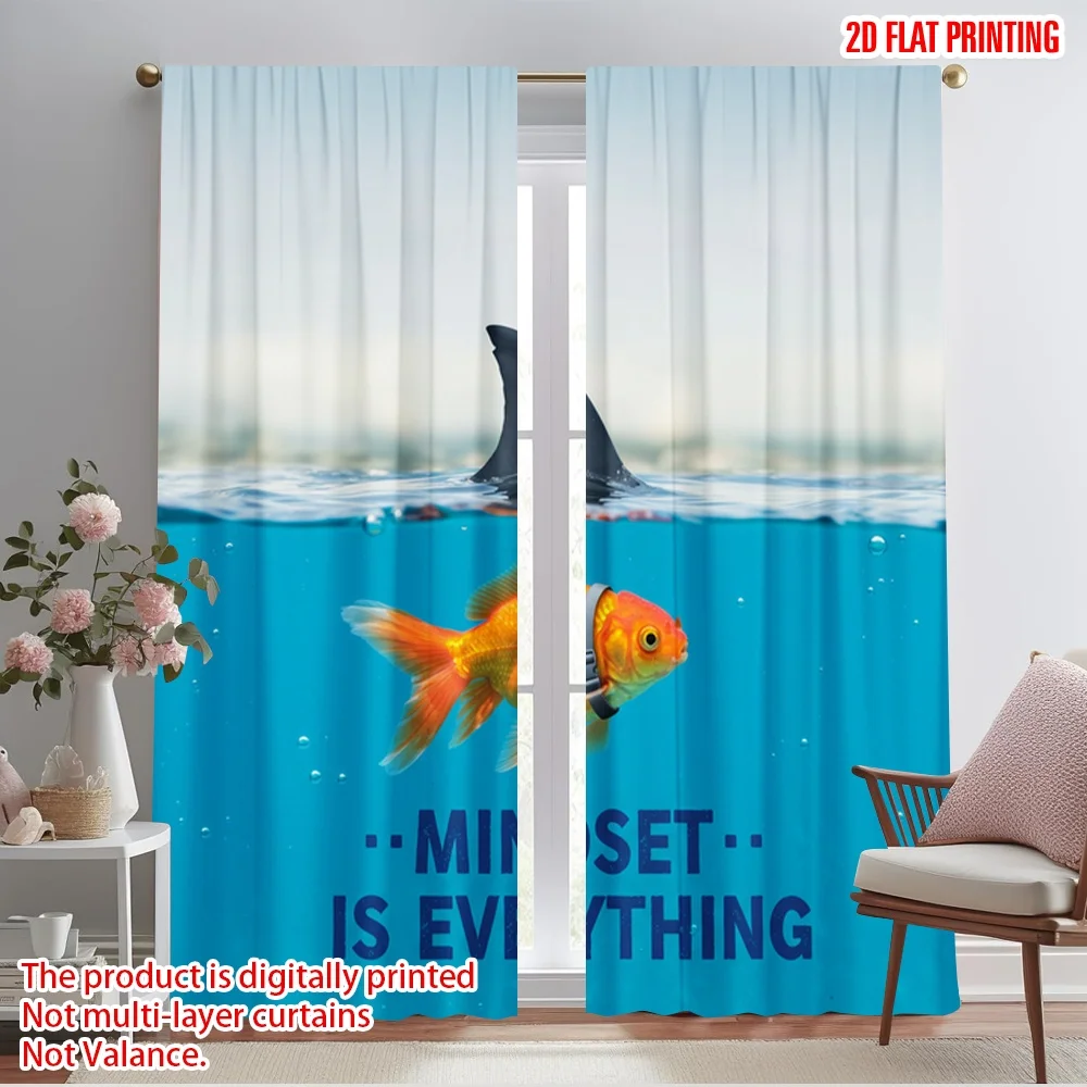 2pcs 2D flat printing Window Drapes Goldfish Shark Fin Mindset 100% Polyester Without Electricity Seasonal Party & Holiday Decor
2pcs 2D flat printing Window Drapes Goldfish Shark Fin Mindset 100% Polyester Without Electricity Seasonal Party & Holiday Decor