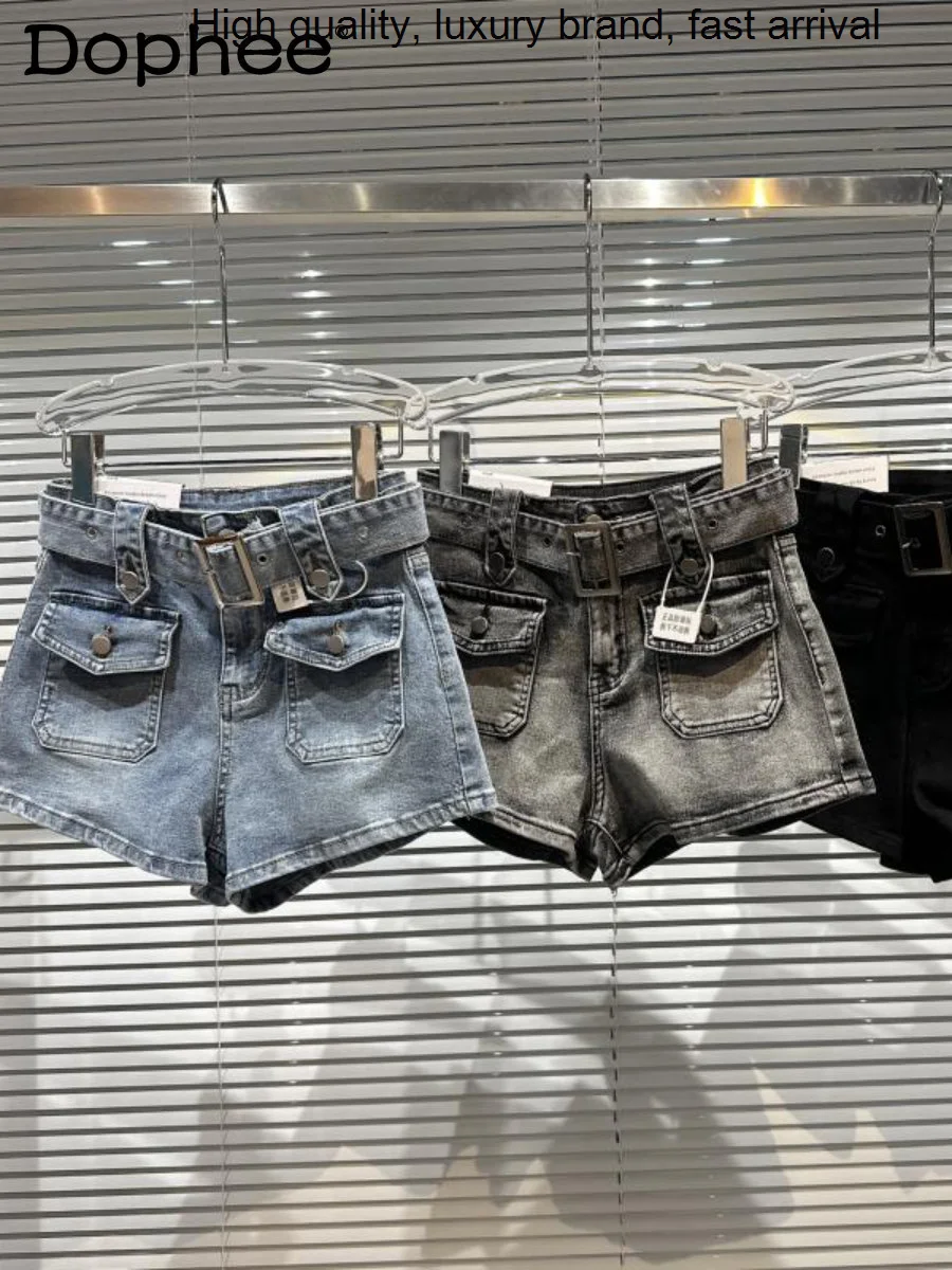 Double Pocket Street Belt Design Skinny Slimming Hot Girl Denim Shorts Women's Straight Short Jeans 2023 Spring Summer Bottoms
Double Pocket Street Belt Design Skinny Slimming Hot Girl Denim Shorts Women's Straight Short Jeans 2023 Spring Summer Bottoms