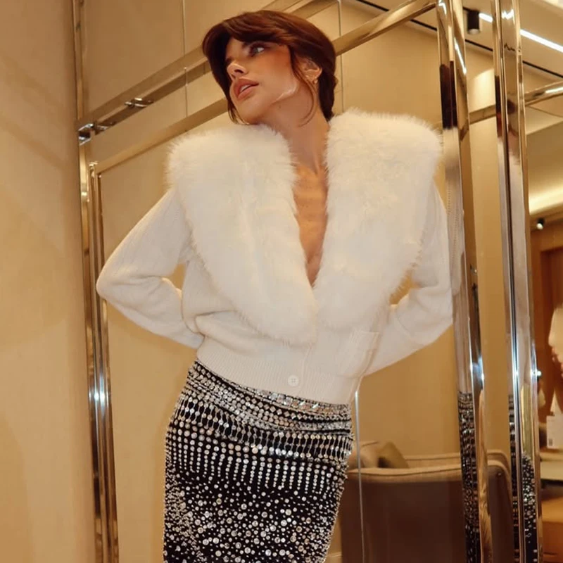 Tornova 2026 New Fur Collar Knitted Cardigan For Women Buttons Long Sleeve Solid Slim Sweater Outwear Female Commuting Cardigan
Tornova 2026 New Fur Collar Knitted Cardigan For Women Buttons Long Sleeve Solid Slim Sweater Outwear Female Commuting Cardigan