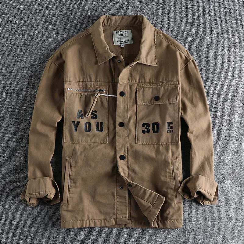 Men Workwear Military Long Sleeve Shirts Cotton Casual Loose Handsome Versatile Male Cargo Washed Big Pocket Woven Shirt Jackets
Men Workwear Military Long Sleeve Shirts Cotton Casual Loose Handsome Versatile Male Cargo Washed Big Pocket Woven Shirt Jackets