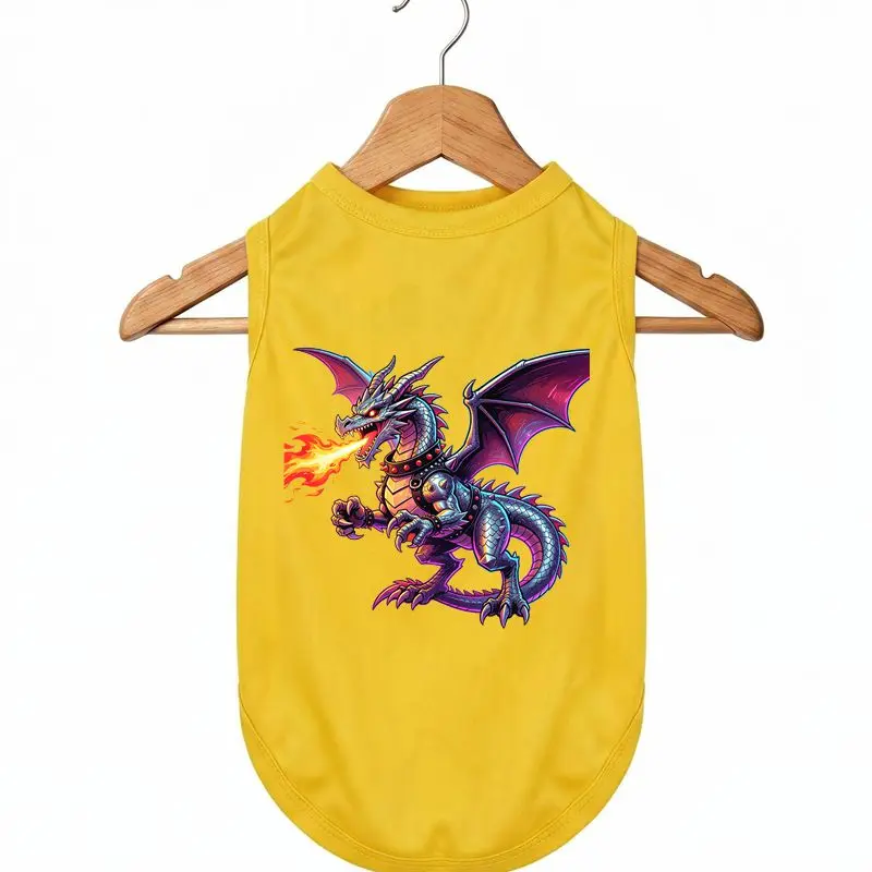 Summer Dog Apparel Trendy Dragon Print Pet Shirt Lightweight Small Dog Vest
Summer Dog Apparel Trendy Dragon Print Pet Shirt Lightweight Small Dog Vest
