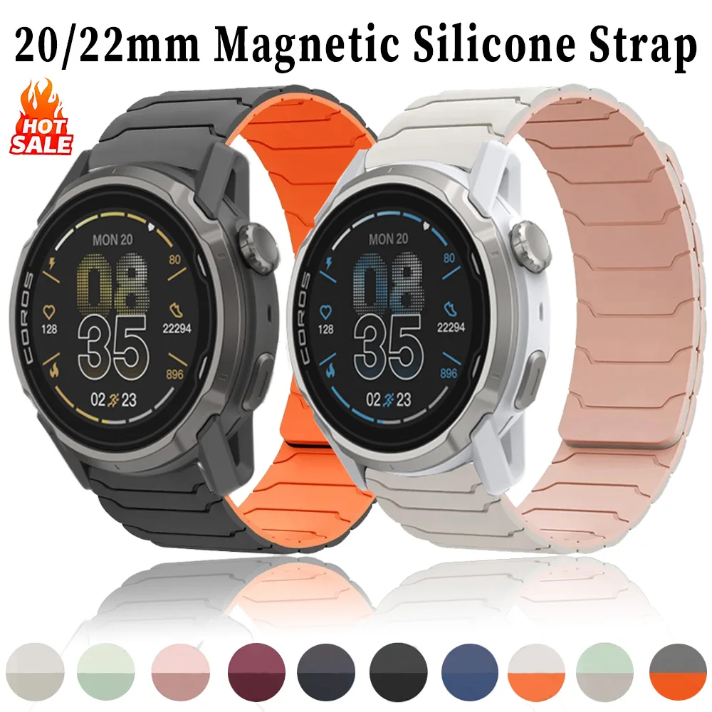 20mm 22mm Magnetic Silicone Strap For COROS PACE 4/3/2 APEX 4 42mm Replaceable Bracelet Wristband Suunto Vertical 2/Run/Race 2
20mm 22mm Magnetic Silicone Strap For COROS PACE 4/3/2 APEX 4 42mm Replaceable Bracelet Wristband Suunto Vertical 2/Run/Race 2