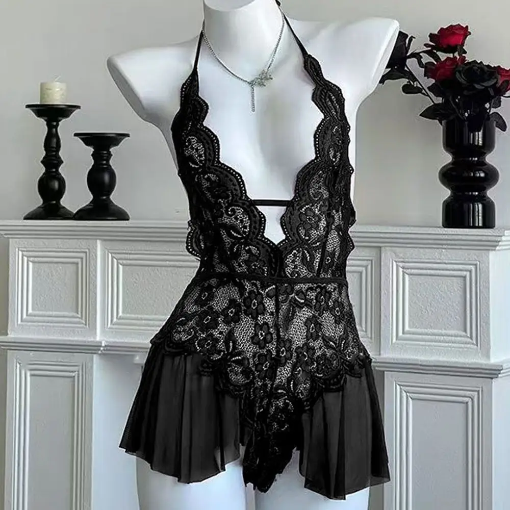Elegant Nightgown Sexy Lace Bodysuit Camisole Slim Fit Sexy Clothing Dress Nightdress Sleeveless Lace Corset Skirt Cosplay
Elegant Nightgown Sexy Lace Bodysuit Camisole Slim Fit Sexy Clothing Dress Nightdress Sleeveless Lace Corset Skirt Cosplay