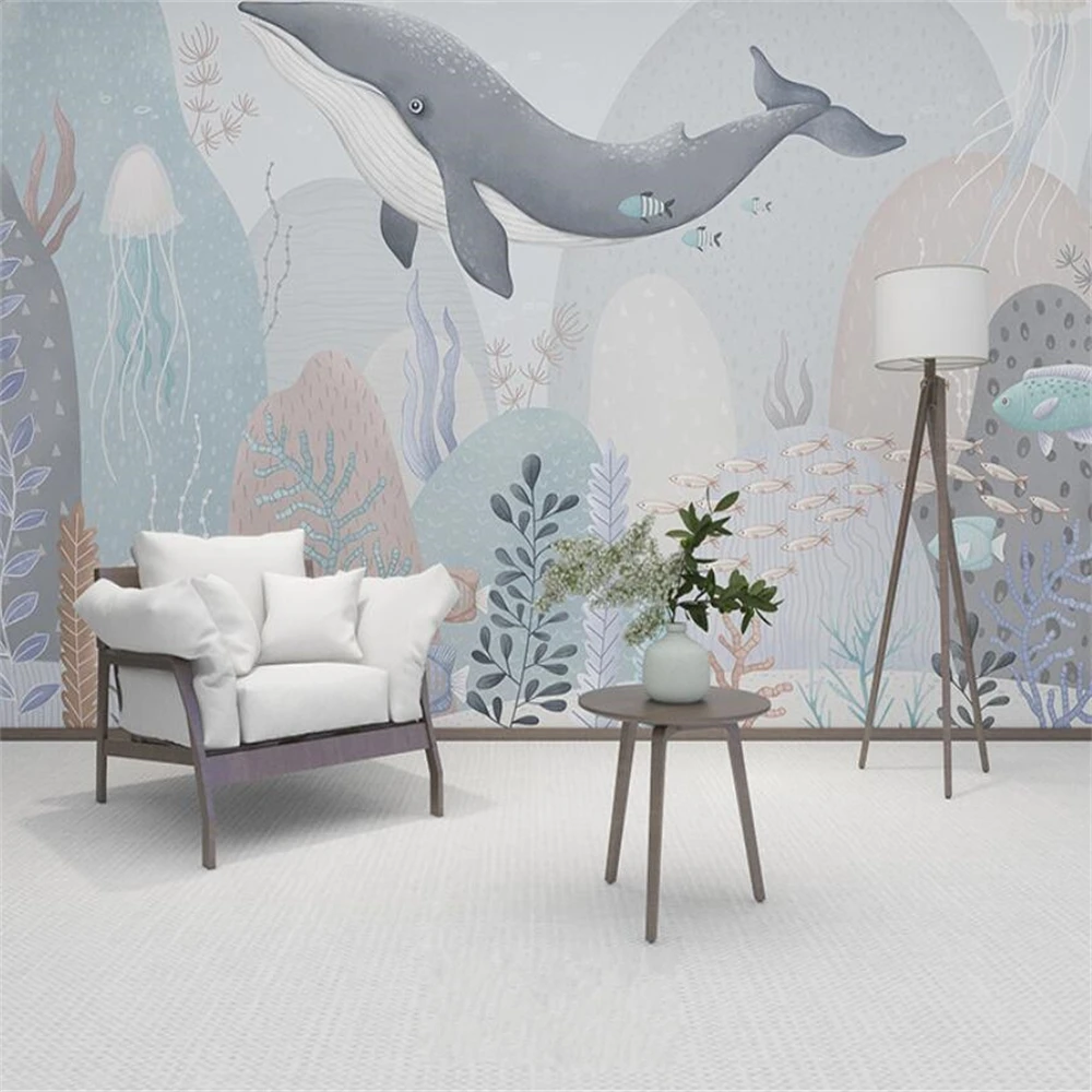 Custom Nordic minimalist Cartoon wallpapers for children's room whale dream girl bedroom background mural wallpaper home decor
Custom Nordic minimalist Cartoon wallpapers for children's room whale dream girl bedroom background mural wallpaper home decor