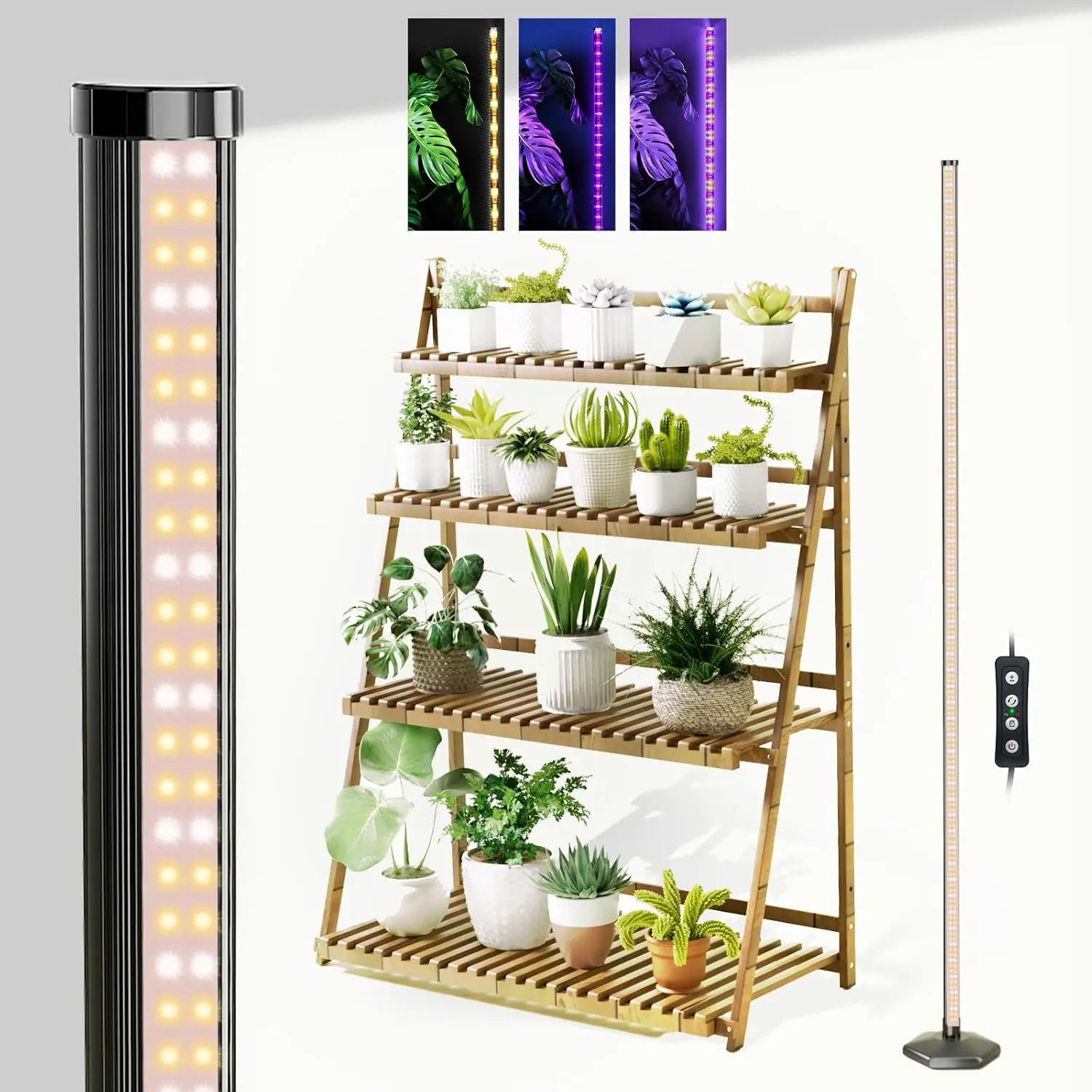 192 LEDs 42W Full Spectrum Grow Light with Timer, 65 Inch Standing Design, 3 Modes & 5-Level Dimmable for Indoor Plants
192 LEDs 42W Full Spectrum Grow Light with Timer, 65 Inch Standing Design, 3 Modes & 5-Level Dimmable for Indoor Plants