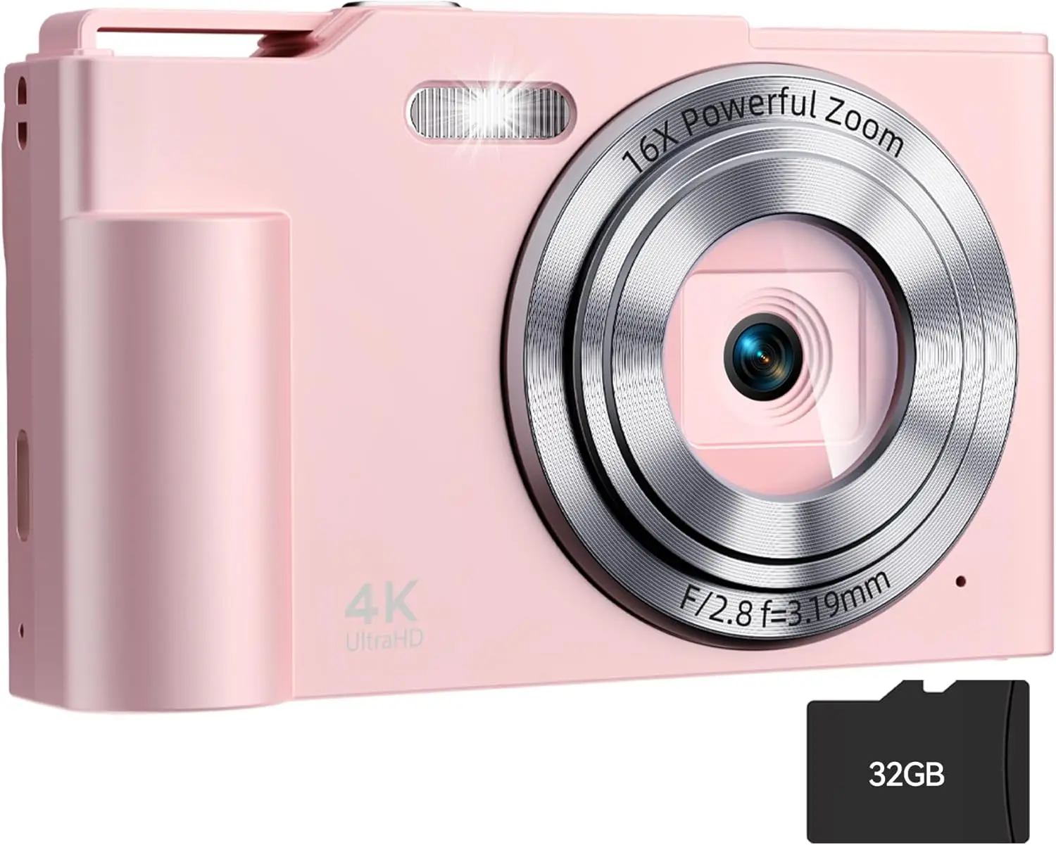 FHD 4K Digital Camera with 16X Zoom Anti-Shake, 48MP Compact Kids Camera in Fuchsia Purple
FHD 4K Digital Camera with 16X Zoom Anti-Shake, 48MP Compact Kids Camera in Fuchsia Purple