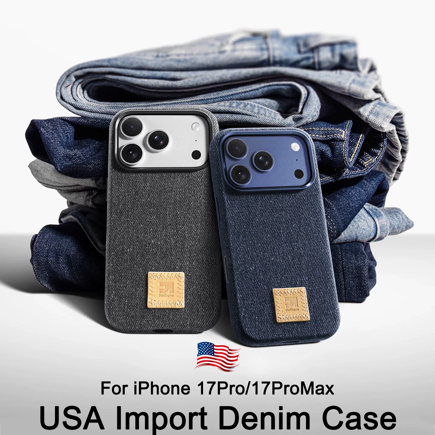 USA Imported Denim Phone Case for iPhone 17 Pro Max with MagSafe Magnetic Retro Cover with Camera Button Cotton Fabric Case
USA Imported Denim Phone Case for iPhone 17 Pro Max with MagSafe Magnetic Retro Cover with Camera Button Cotton Fabric Case