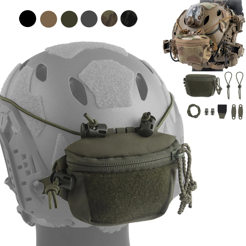 Тактический чехол для шлема, коробка для батарейного отсека ночного видения, сумка для хранения, задняя сумка для противовеса, сумка для тактических фонарей на шлеме, сумка для инструментов
Тактический чехол для шлема, коробка для батарейного отсека ночного видения, сумка для хранения, задняя сумка для противовеса, сумка для тактических фонарей на шлеме, сумка для инструментов