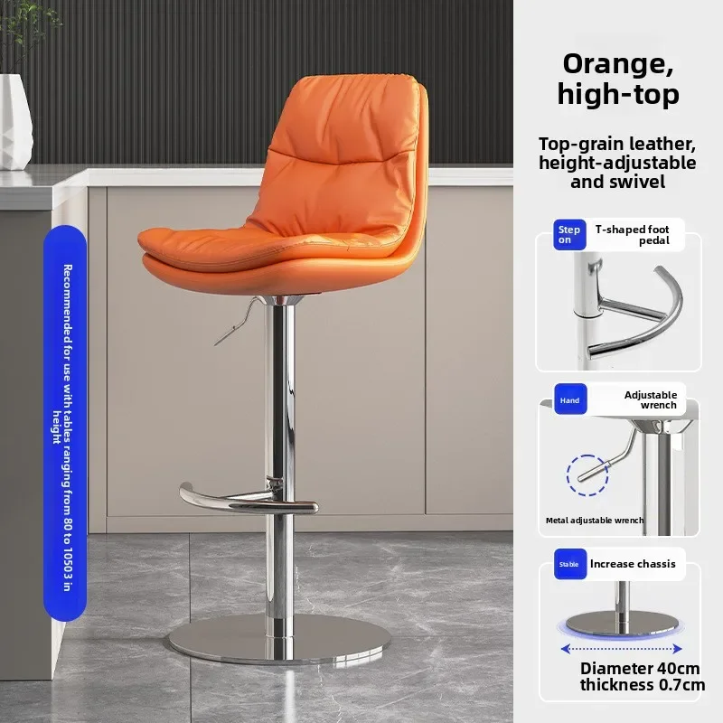 Барный стул для кассы, современный, простой, для стойки ресепшн, домашний высокий стул, подъемный высокий стул, барный стул
Барный стул для кассы, современный, простой, для стойки ресепшн, домашний высокий стул, подъемный высокий стул, барный стул