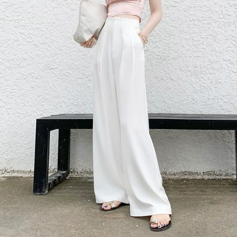2024 New Straight Wide Leg Women's Pants Korean Style High Waist Pants For Women Solid Color Loose Suit Trousers Female Q667
2024 New Straight Wide Leg Women's Pants Korean Style High Waist Pants For Women Solid Color Loose Suit Trousers Female Q667