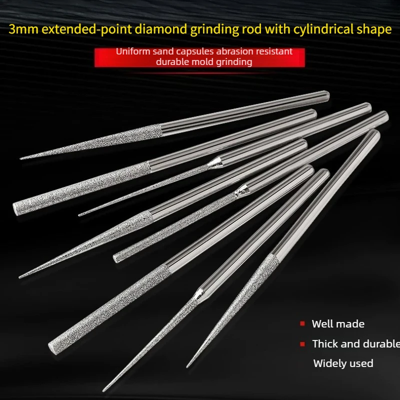 3mm Extended-point Diamond Grinding Rod with Cylindrical Shape, for Enlarging Holes and Polishing Tools
3mm Extended-point Diamond Grinding Rod with Cylindrical Shape, for Enlarging Holes and Polishing Tools
