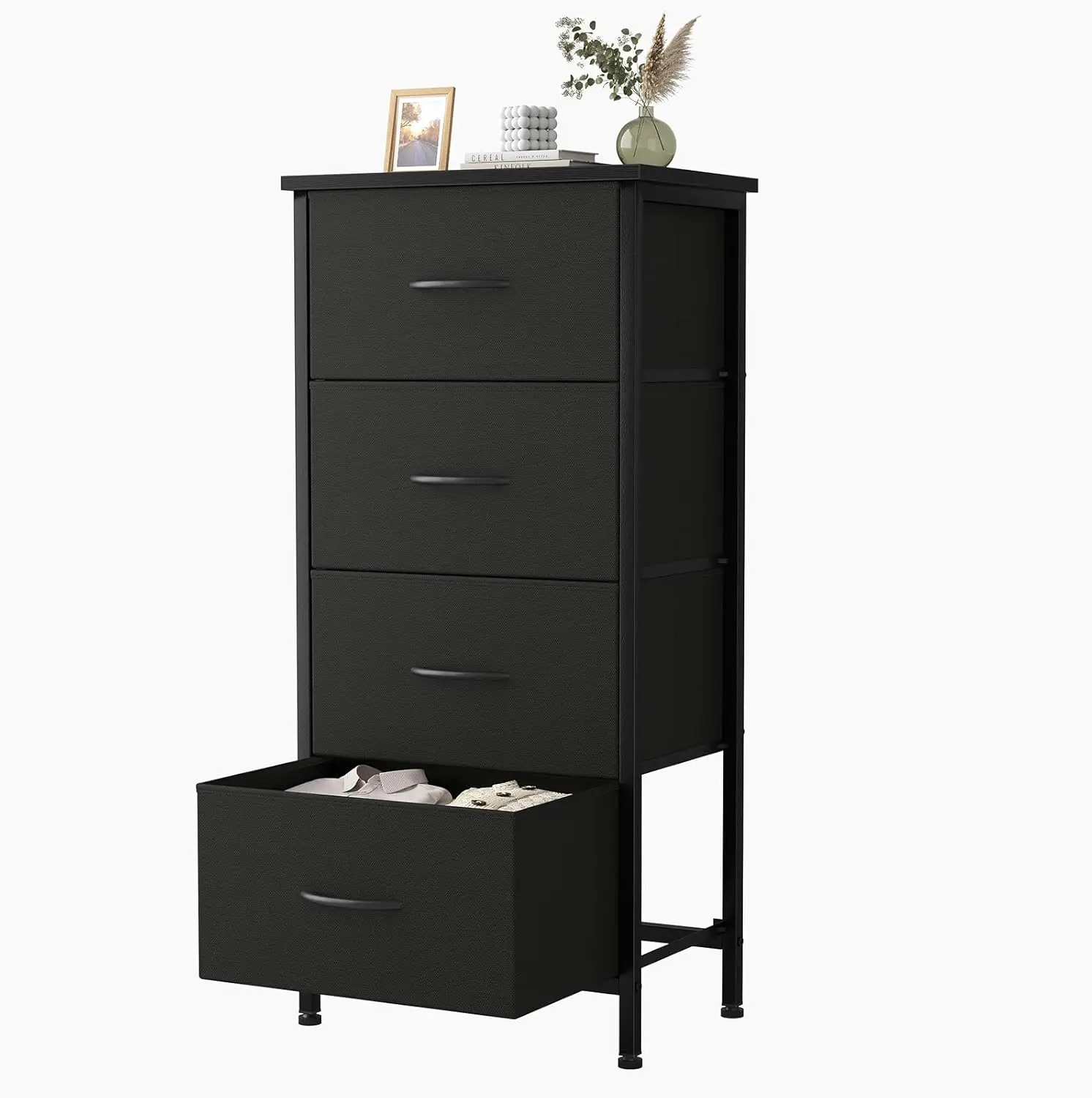 4 Fabric Drawer Small Dresser, Bedside Nightstand with Wooden Top Sturdy Frame, Entryway Closet Bedroom Storage Cabinet Furni
4 Fabric Drawer Small Dresser, Bedside Nightstand with Wooden Top Sturdy Frame, Entryway Closet Bedroom Storage Cabinet Furni