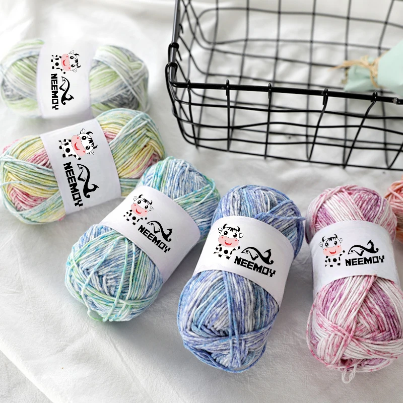 Space Dye Colored Milk Cotton Yarn, Soft, 4 Strand, Hooked, Knitted, DIY Hat, Scarf, Handwoven, 40g Ball
Space Dye Colored Milk Cotton Yarn, Soft, 4 Strand, Hooked, Knitted, DIY Hat, Scarf, Handwoven, 40g Ball