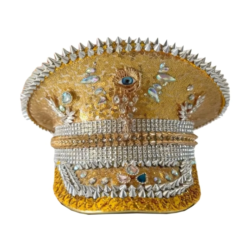 R1WE Stylish Headwear Costume Hat Glitters Rhinestones Decoration For Fashion Women
R1WE Stylish Headwear Costume Hat Glitters Rhinestones Decoration For Fashion Women