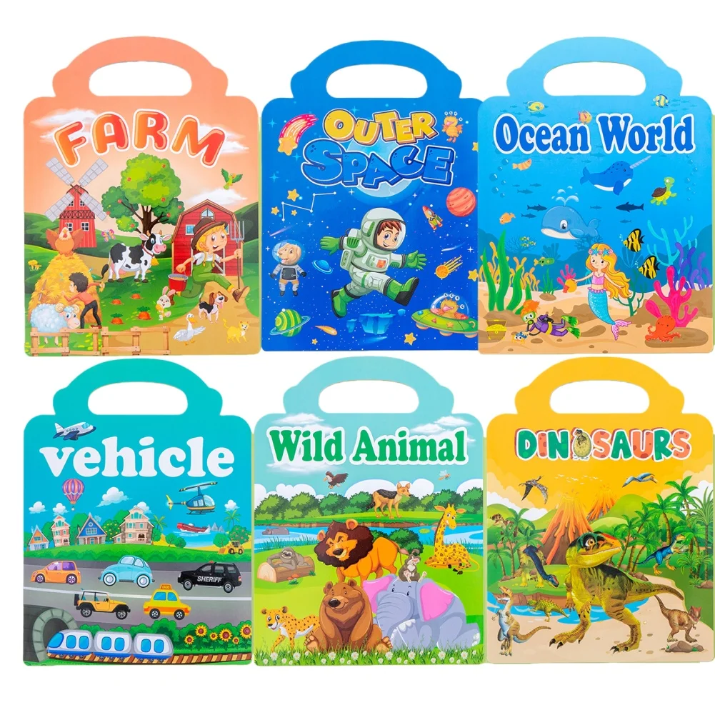 6 sets Fluffy 3D Reusable Sticker Book – Farm, Animals, Dinosaurs, Ocean, Space & Vehicles, Educational Activity Book for Kids
6 sets Fluffy 3D Reusable Sticker Book – Farm, Animals, Dinosaurs, Ocean, Space & Vehicles, Educational Activity Book for Kids