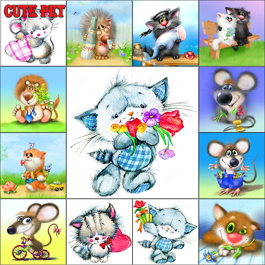 5D Home Decor Diamond Painting cartoon animals Diamond Mosaic Sale Rhinestones mouse Cross Stitch Lion cat Embroidery child gift
5D Home Decor Diamond Painting cartoon animals Diamond Mosaic Sale Rhinestones mouse Cross Stitch Lion cat Embroidery child gift