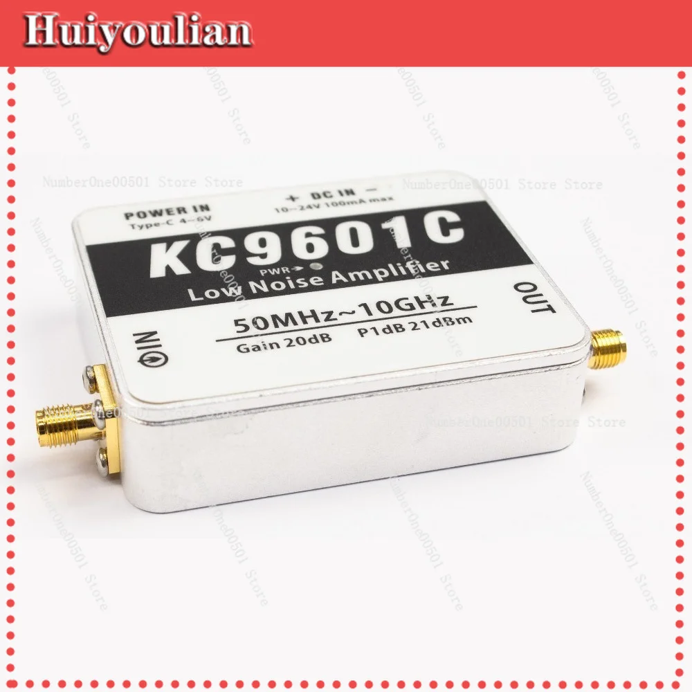 KC9601C LNA 50MHz-10GHz 20dB High Linearity Type-C Power Supply Low Noise Amplifier
KC9601C LNA 50MHz-10GHz 20dB High Linearity Type-C Power Supply Low Noise Amplifier