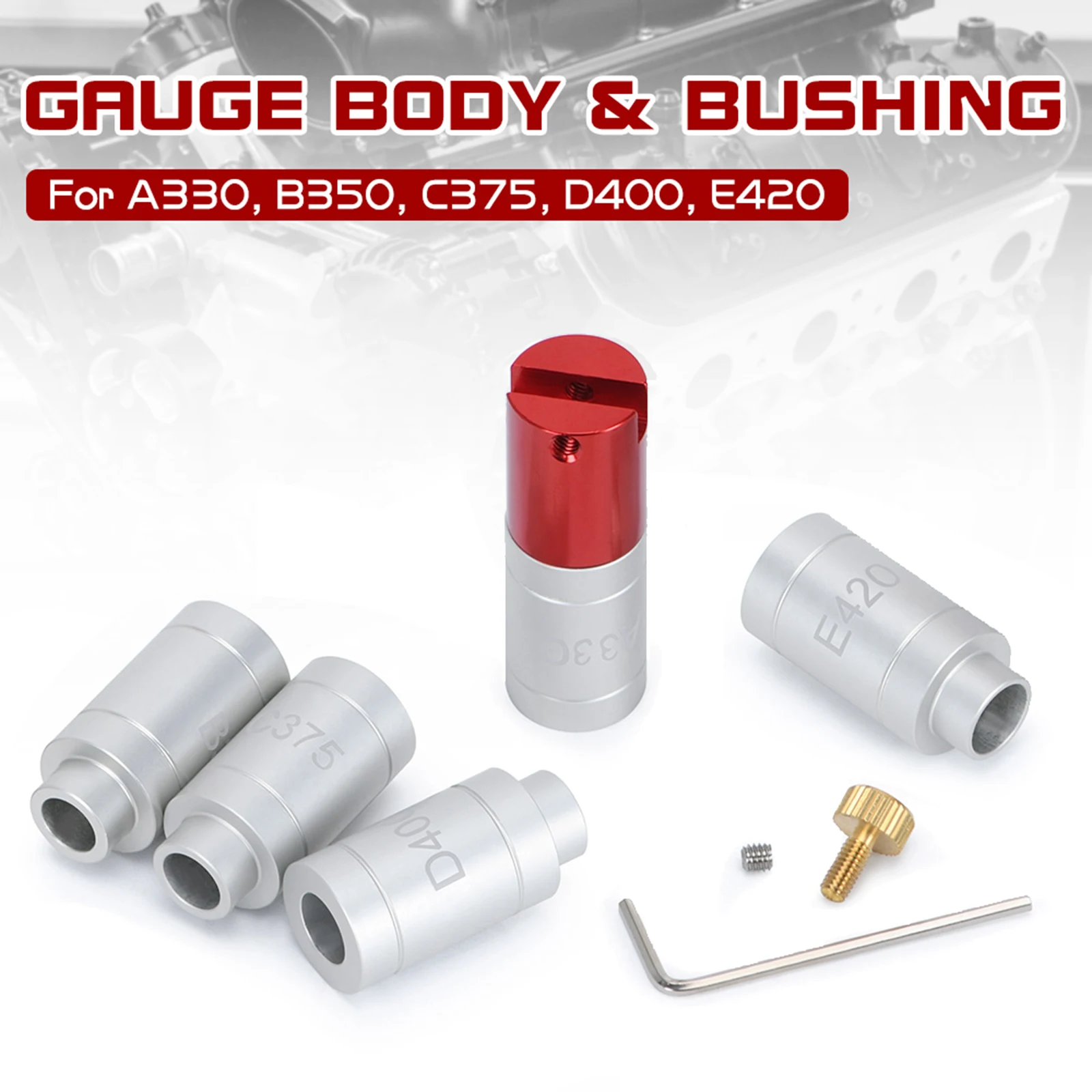 Headspace Gauge Set Multipurpose Improve The Accurrcy Portable Durable with 5 Bushing for D400 A330 B350 E420 Accessories
Headspace Gauge Set Multipurpose Improve The Accurrcy Portable Durable with 5 Bushing for D400 A330 B350 E420 Accessories