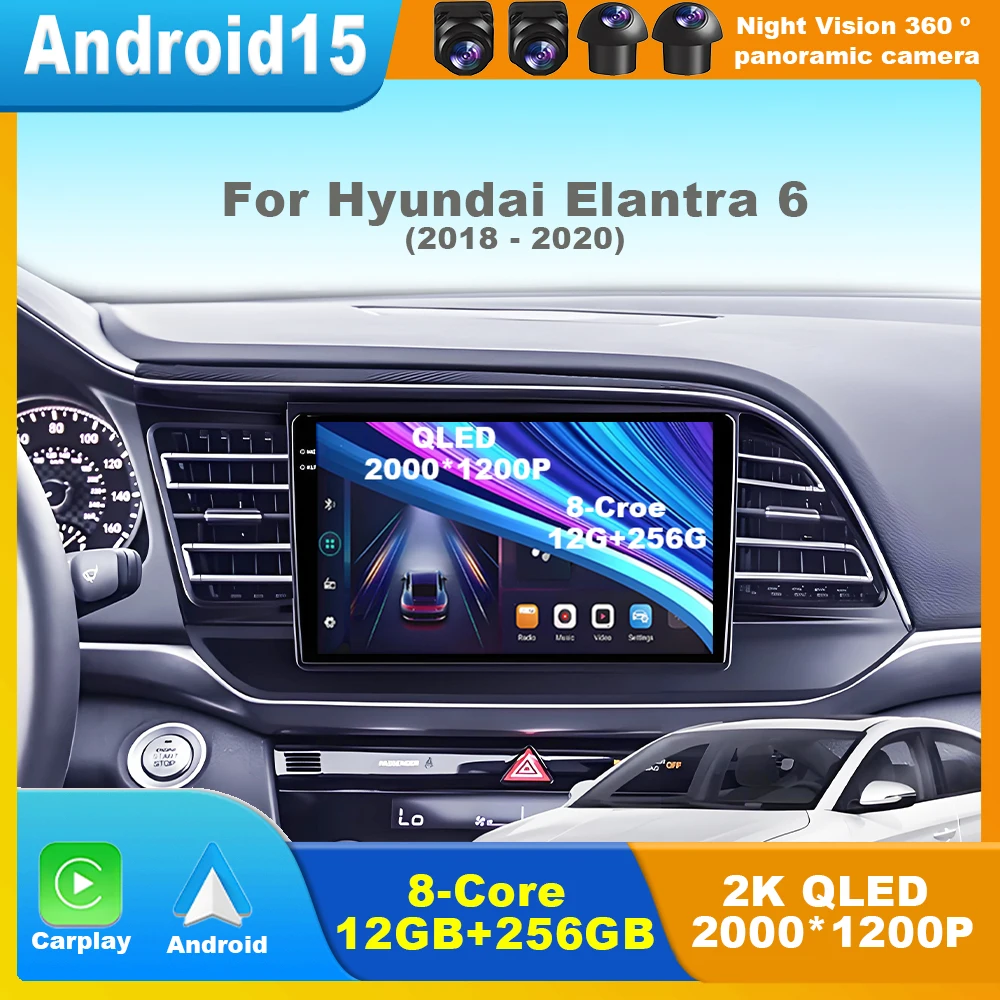 2 Din Android 15 Car Radio For Hyundai Elantra 6 2018 2019 2020 Multimedia Player Navigation Carplay Audio Auto Speakers no DVD
2 Din Android 15 Car Radio For Hyundai Elantra 6 2018 2019 2020 Multimedia Player Navigation Carplay Audio Auto Speakers no DVD
