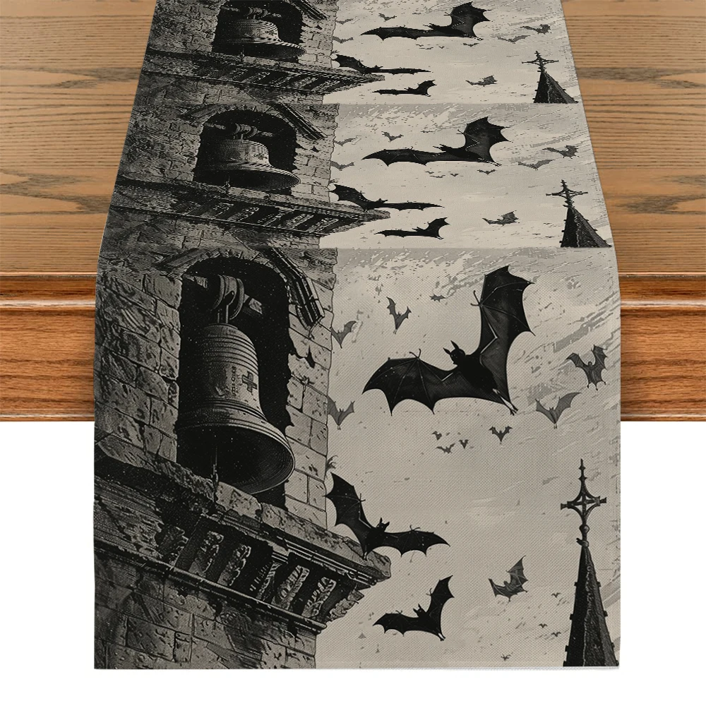 Halloween Bat Church Bell Table Runners Dresser Decor for Kitchen Holiday Party Table Runner Washable Dining Long Cloth
Halloween Bat Church Bell Table Runners Dresser Decor for Kitchen Holiday Party Table Runner Washable Dining Long Cloth