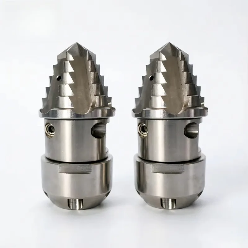 Rotating High Pressure Pagoda Mouse Head Nozzle Stainless Steel Sewer Dredging Grease Removal Durable Pipe Cleaning Accessory
Rotating High Pressure Pagoda Mouse Head Nozzle Stainless Steel Sewer Dredging Grease Removal Durable Pipe Cleaning Accessory