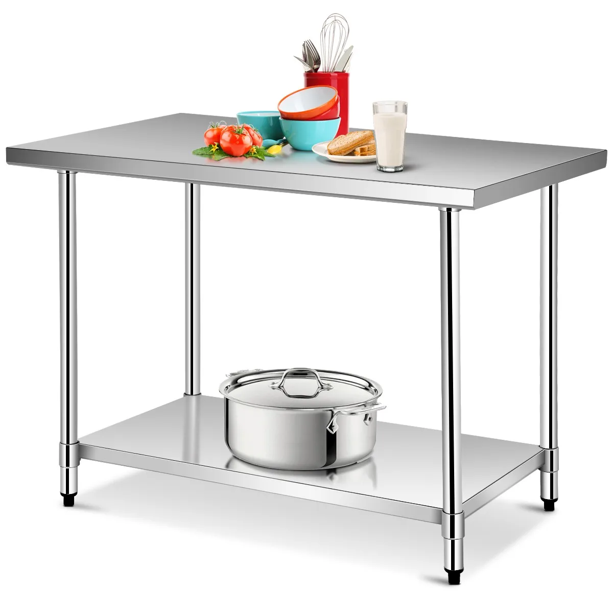 30" x 48" Stainless Steel Food Prep & Work Table Commercial Worktable Silver
30" x 48" Stainless Steel Food Prep & Work Table Commercial Worktable Silver