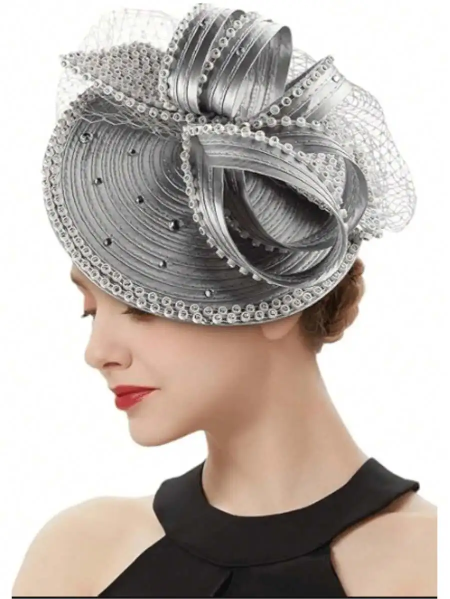 Elegant Vintage Tea Party Hat With Rhinestones For Women
Elegant Vintage Tea Party Hat With Rhinestones For Women