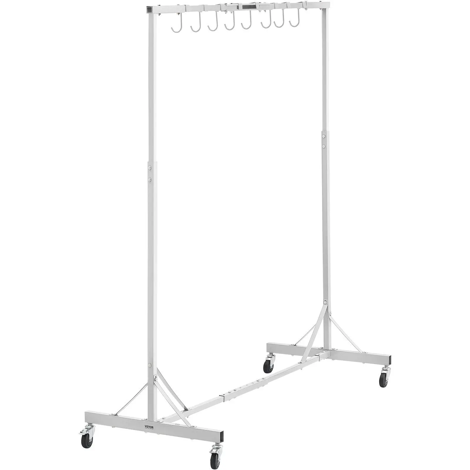 Durable Paint Stand 66lb Capacity 8 Hook hanger Extendable 79.1in Tall 70.9in Wide Steel Frame with Swivel Casters
Durable Paint Stand 66lb Capacity 8 Hook hanger Extendable 79.1in Tall 70.9in Wide Steel Frame with Swivel Casters