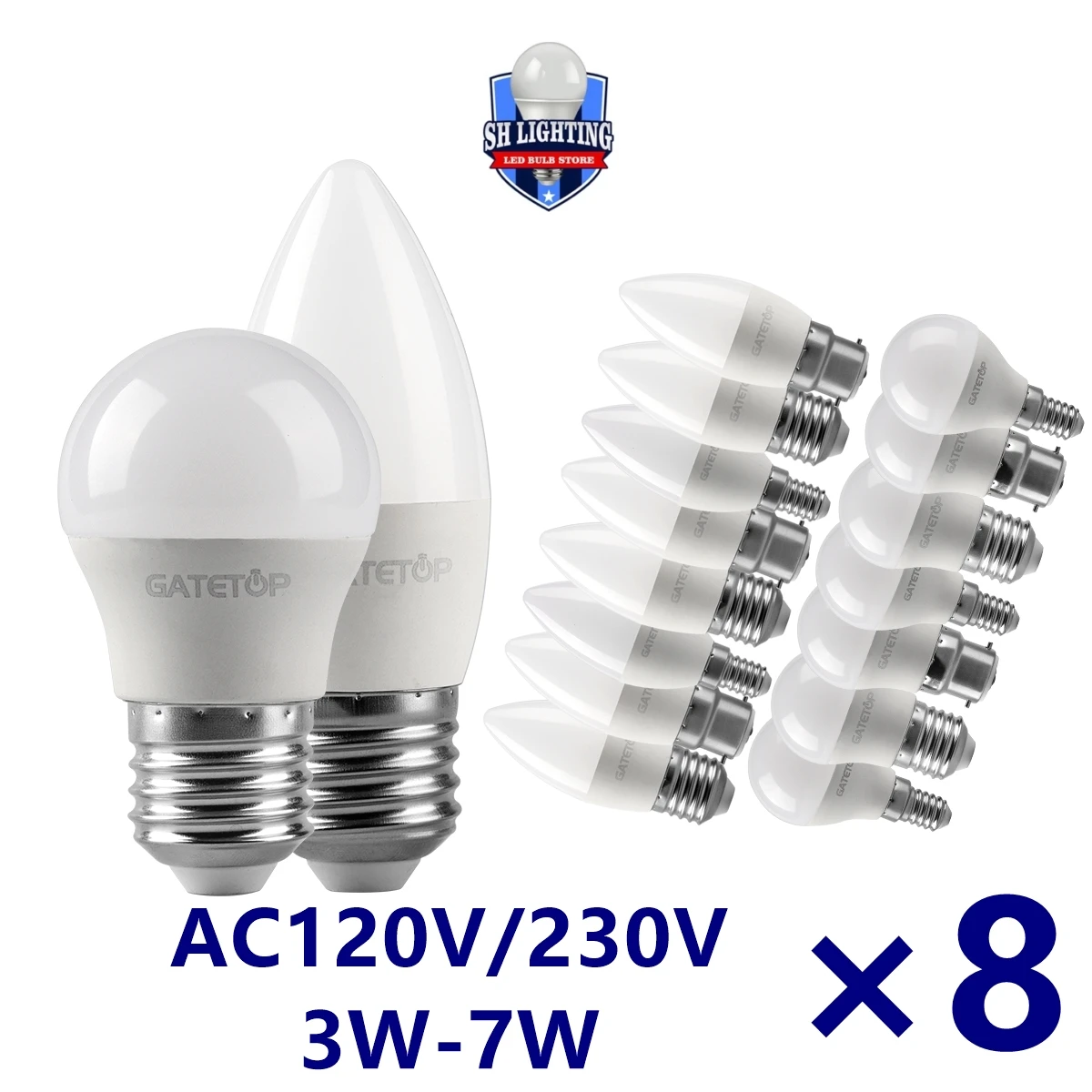 8PCS Led Bulbs Bulb Energy-efficient G45 C37 E14 E27 B22 3W 5W 6W 7W AC110V AC230V 3000K 4000K 6500K Lamp for Home Decoration
8PCS Led Bulbs Bulb Energy-efficient G45 C37 E14 E27 B22 3W 5W 6W 7W AC110V AC230V 3000K 4000K 6500K Lamp for Home Decoration