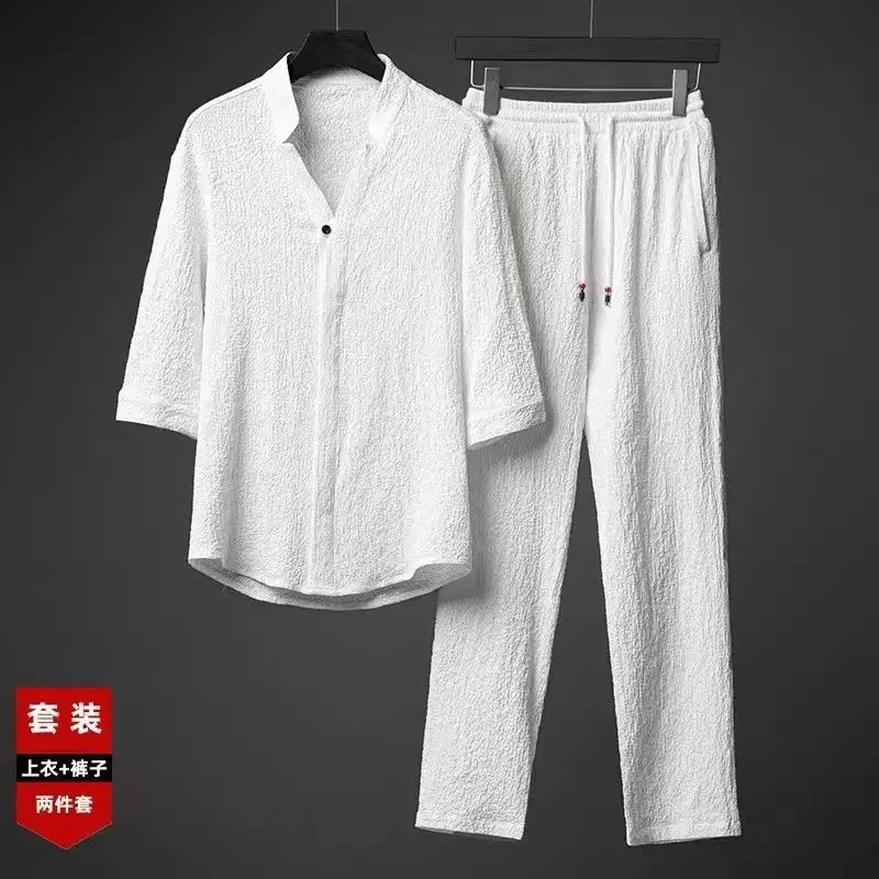 (Shirt + Trousers)2023 Summer Men Fashion Classic Shirt Men's Business Casual Fashion Shirts Men A Set of Clothes
(Shirt + Trousers)2023 Summer Men Fashion Classic Shirt Men's Business Casual Fashion Shirts Men A Set of Clothes