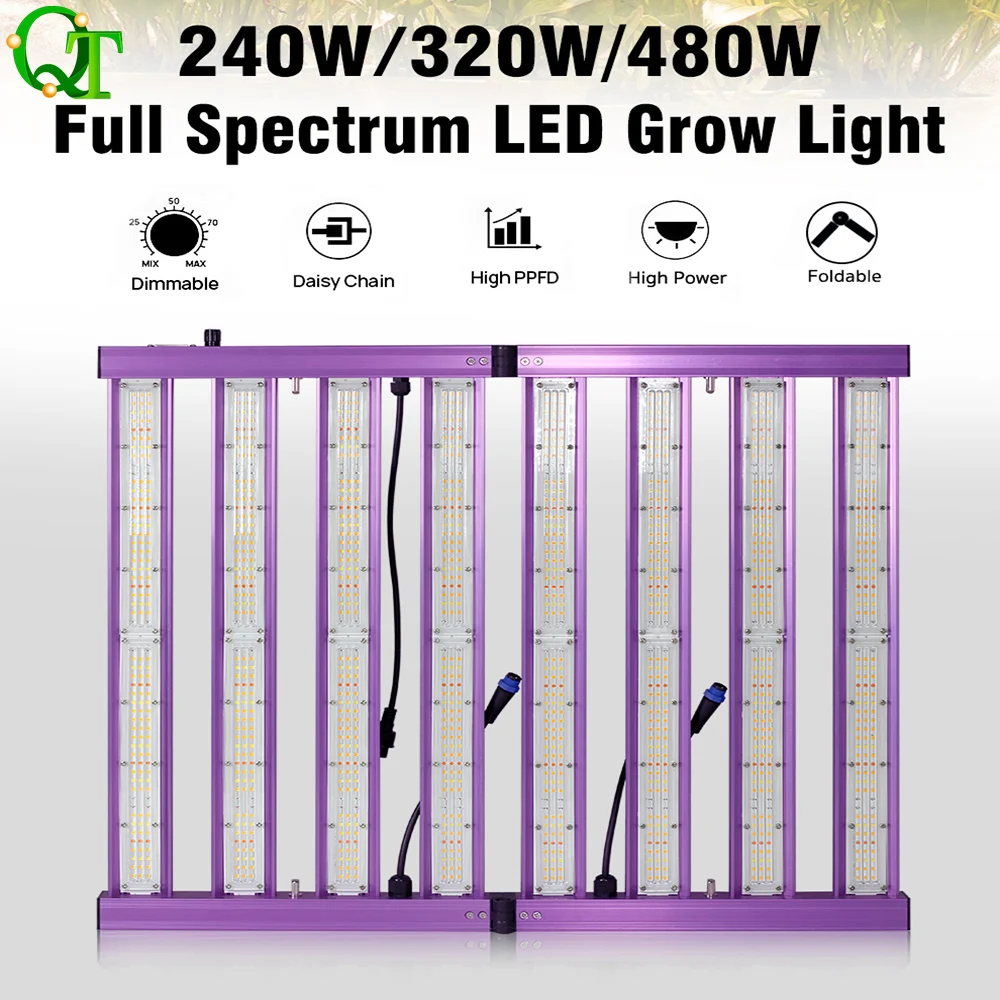 240W/320W/480W Full Spectrum LED Growth Lamp Adjustable Spectrum Plant Lamp Greenhouse Hydroponic Plant Lighting
240W/320W/480W Full Spectrum LED Growth Lamp Adjustable Spectrum Plant Lamp Greenhouse Hydroponic Plant Lighting