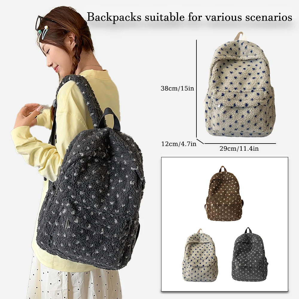Soft Warm Fleece Backpack, Spacious Casual School Bag with Adjustable Straps for School, Daily Commute & Everyday Use
Soft Warm Fleece Backpack, Spacious Casual School Bag with Adjustable Straps for School, Daily Commute & Everyday Use