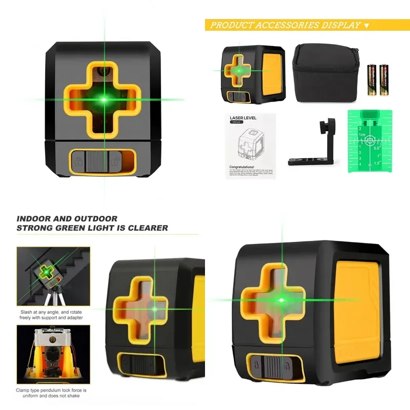 【CHIMU HOME】 Green Cross Line Level 360 Degree Self-Leveling Mini Tool
【CHIMU HOME】 Green Cross Line Level 360 Degree Self-Leveling Mini Tool