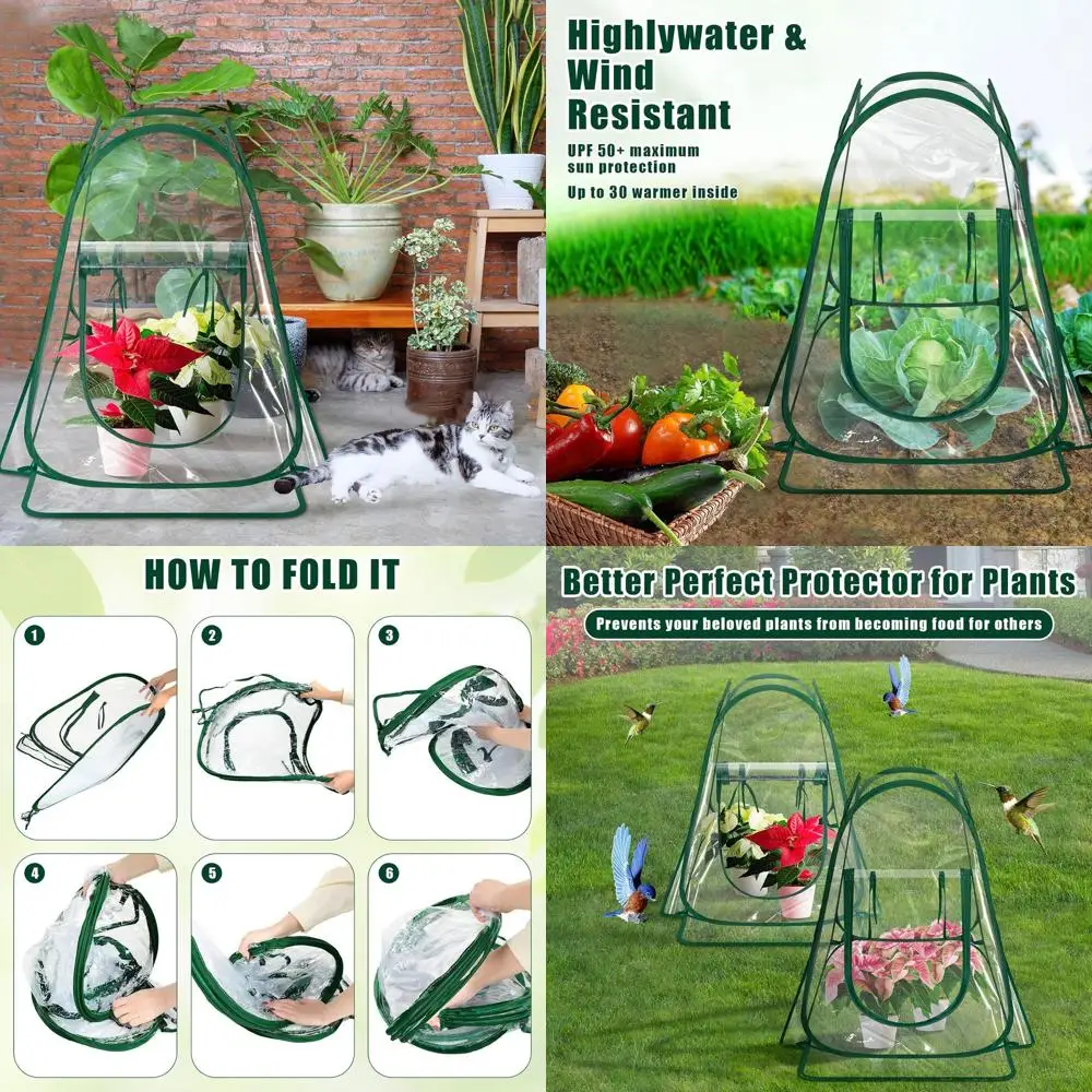 Портативная мини-теплица для комнатных и наружных растений, 27x27x31 дюймов, ПВХ, с цветочной крышкой и инструментами
Портативная мини-теплица для комнатных и наружных растений, 27x27x31 дюймов, ПВХ, с цветочной крышкой и инструментами