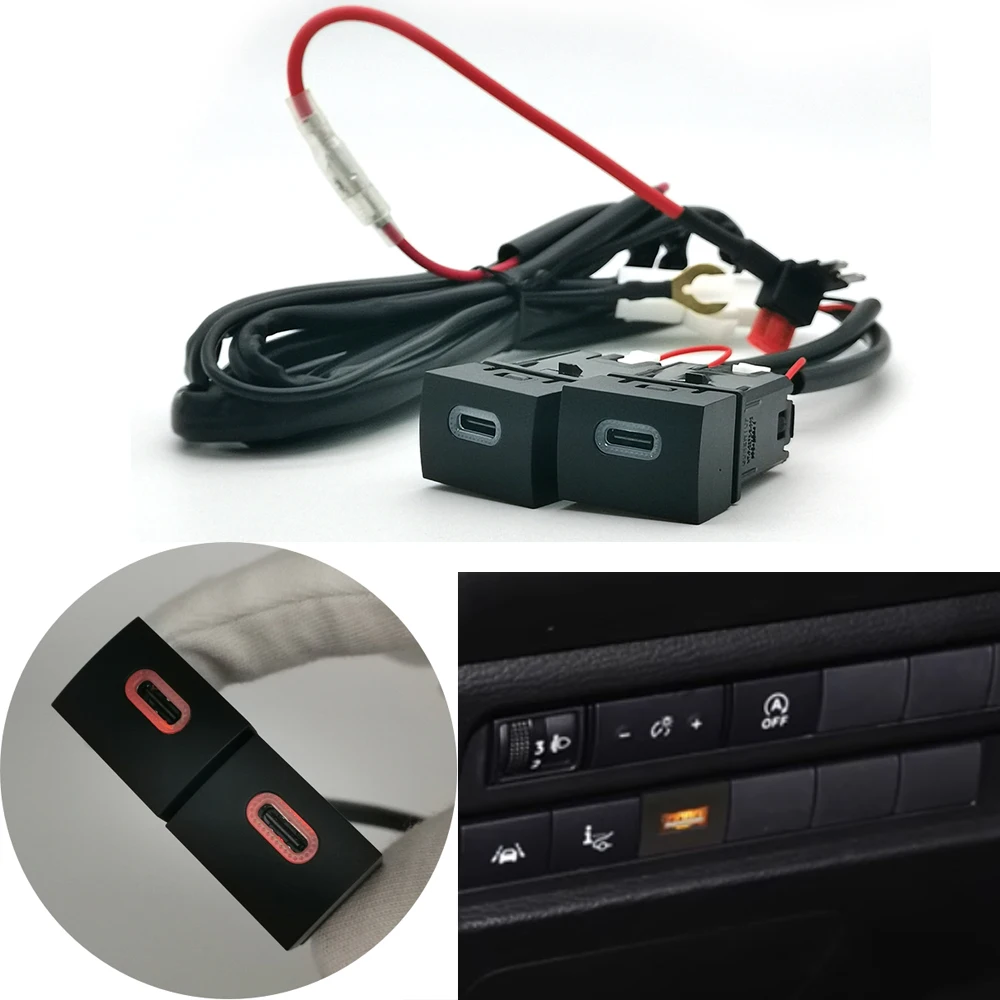 Compatible For Mitsubishi Outlander 2023 Car Charger Socket Dual Type-C PD Charging Outlet Power Adapter Interface Socket
Compatible For Mitsubishi Outlander 2023 Car Charger Socket Dual Type-C PD Charging Outlet Power Adapter Interface Socket