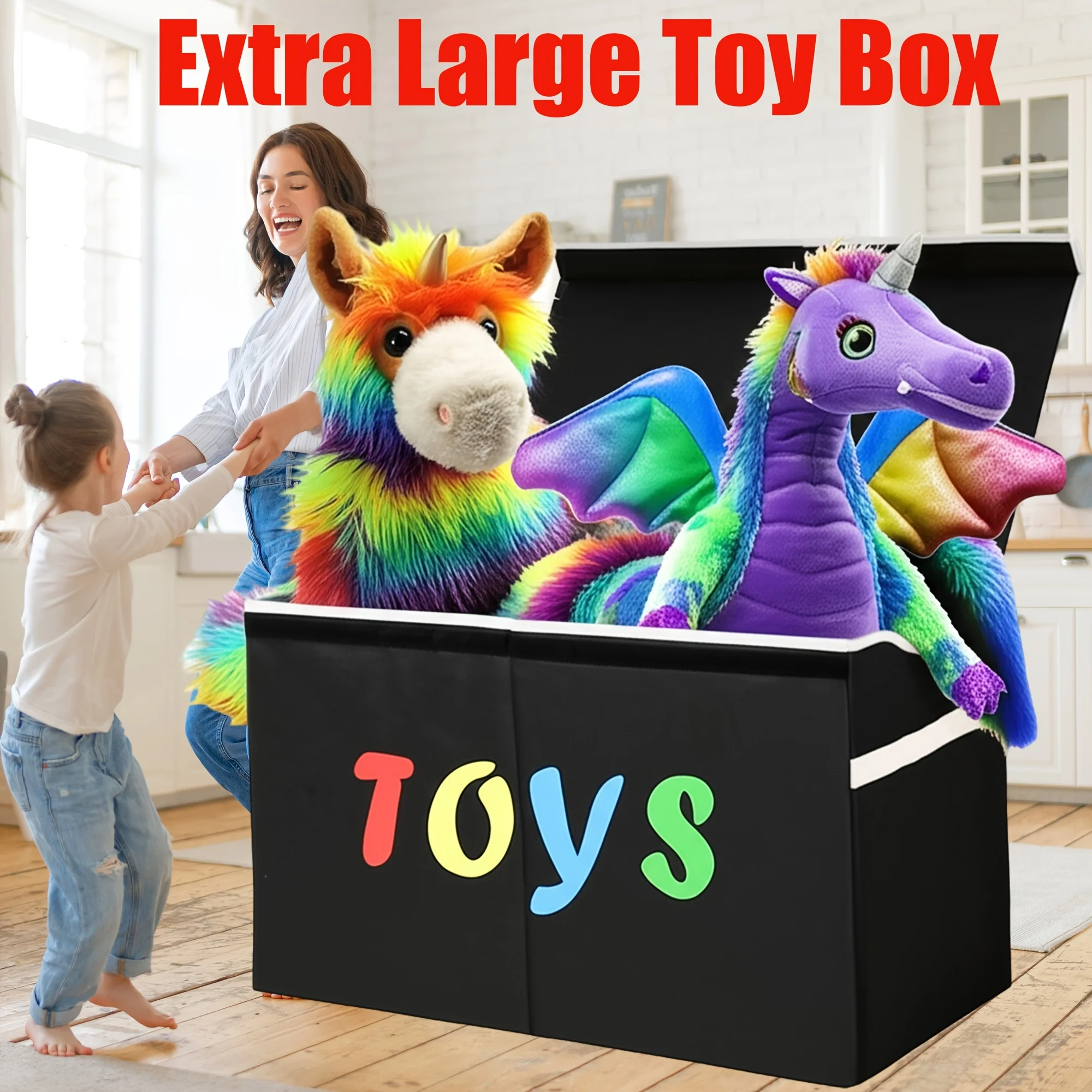 Extra Large Box, Collapsible Sturdy Kids Chest for Boys, Girls, Kids, Storage Organizer Storage Bins with Lids, Box Basket for Living Room, Bedroom, Nursery
Extra Large Box, Collapsible Sturdy Kids Chest for Boys, Girls, Kids, Storage Organizer Storage Bins with Lids, Box Basket for Living Room, Bedroom, Nursery
